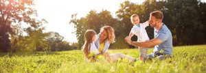 family enjoying luxury living in new homes